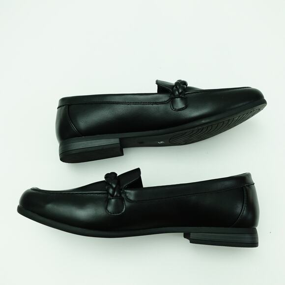 Michael By Michael Shannon Womens Suzie Loafers Almond Toe Braided Black Size 11 - Picture 3 of 8